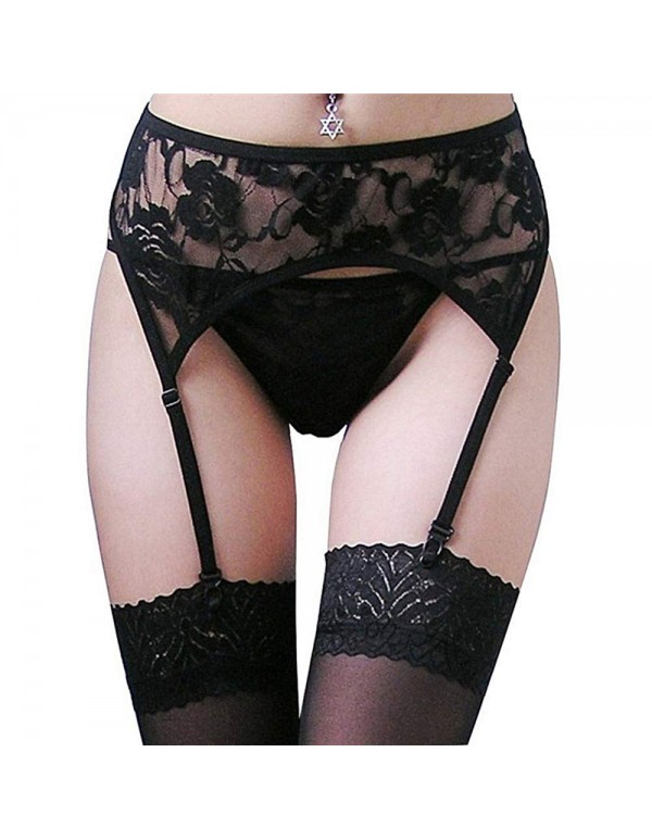 GUOxufei Young Sexy Women's Underwear, lace Large Size Garter, Sexy Lingerie Buckle with, Perspective Temptation Three-Point Suit