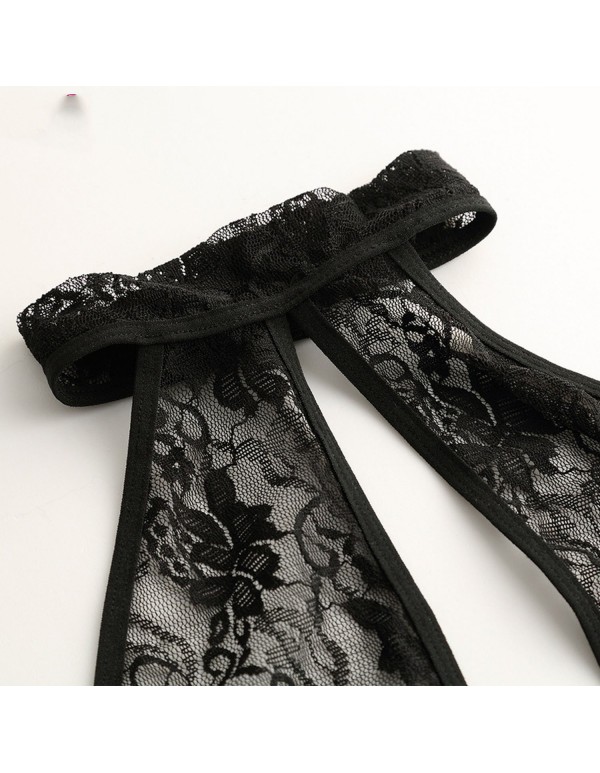 Sexy Lingerie Sexy Pajamas Lace Perspective Sexy Underwear deep V Open Back Bodysuit