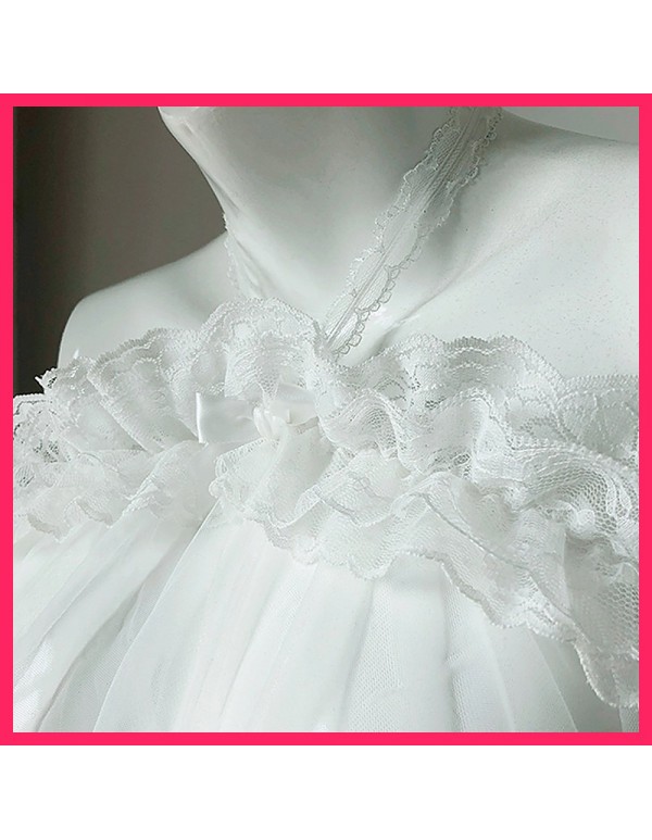 TOMORI Womens Lace Halter Lingerie Set Japanese Bridal Chiffon Mesh Sleepwear Sexy Cosplay Pajamas TOMORI Womens Lace Halter Lingerie Set Japanese Bridal Chiffon Mesh Sleepwear Sexy Cosplay Pajamas