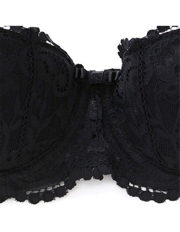 Women Push Up Bras Set Lace Lingerie Bra Panties Garter Stocking 4pcs/lot