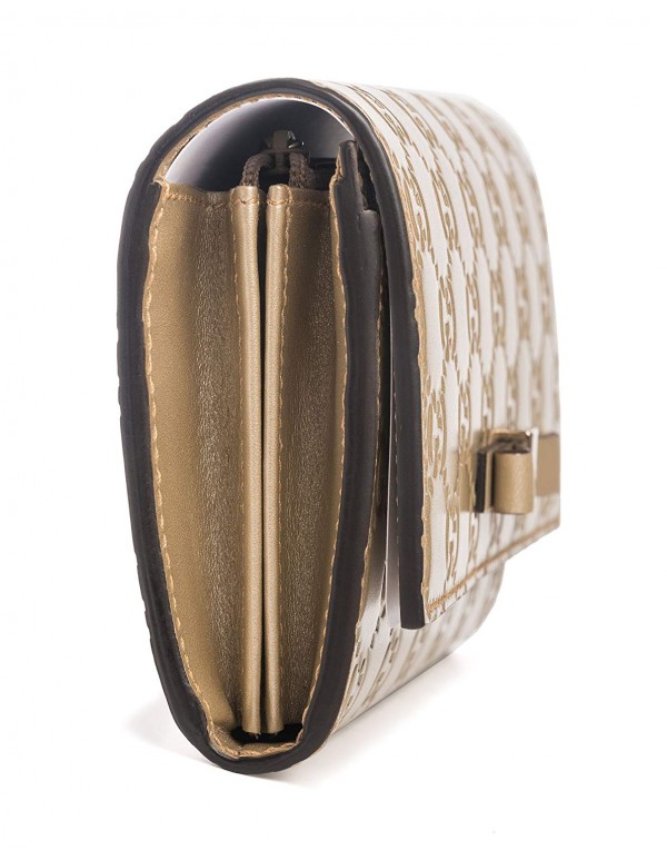 Gucci GG Platinum Gold Guccisima Wallet Leather Bowie Bow New Italy Box