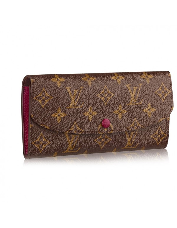 Louis Vuitton Monogram Canvas Monogram Canvas Emilie Wallet Article: M60697 Fuchsia
