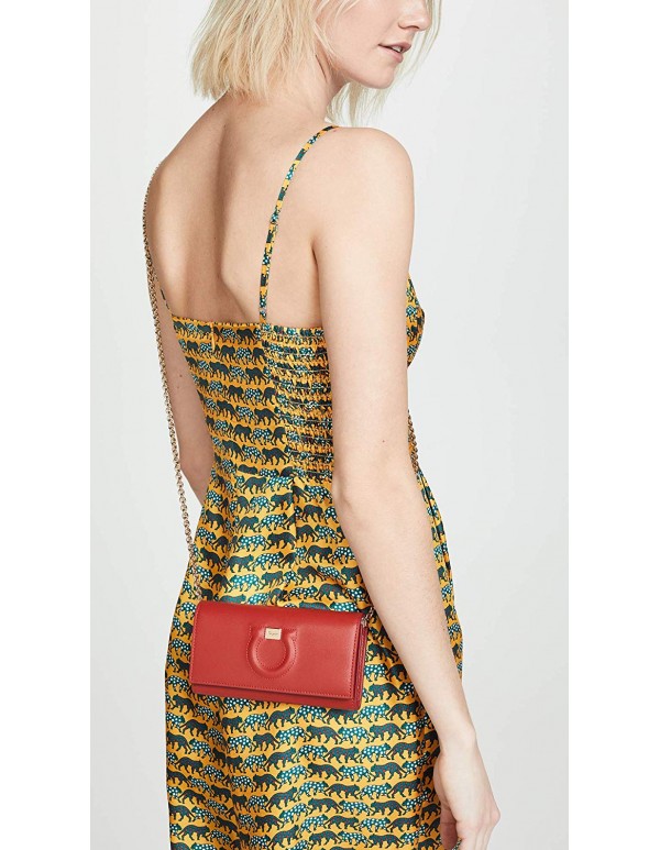 Salvatore Ferragamo Women's Gancio City Wallet on a Chain