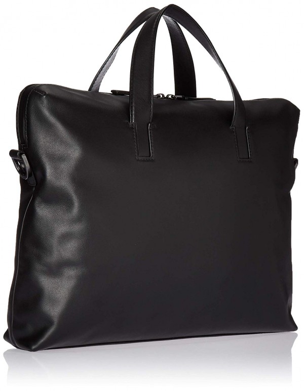 HUGO by Hugo Boss Men's National Soft Leather Workbag, black, ONE SIZE