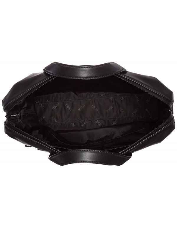 HUGO by Hugo Boss Men's National Soft Leather Workbag, black, ONE SIZE