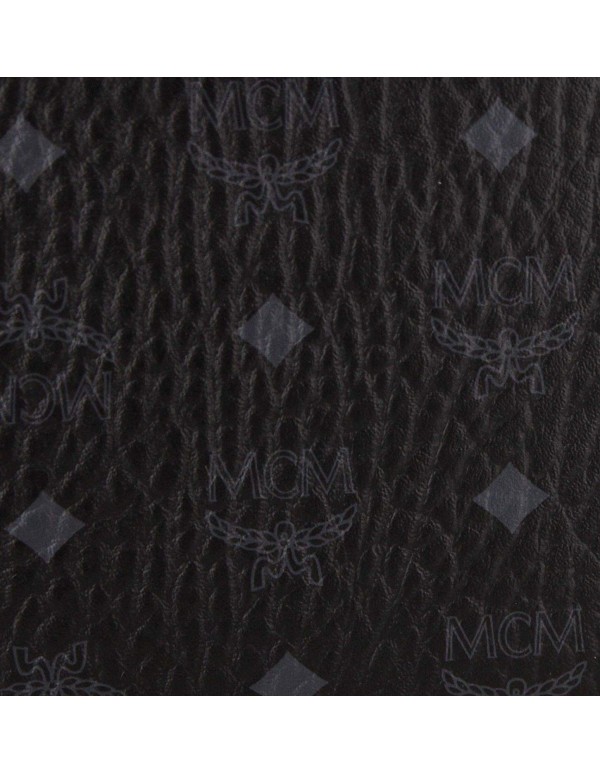 MCM Unisex Black/Red Canvas Coated Medium Backpack With Logo MMK8AVE31BK001