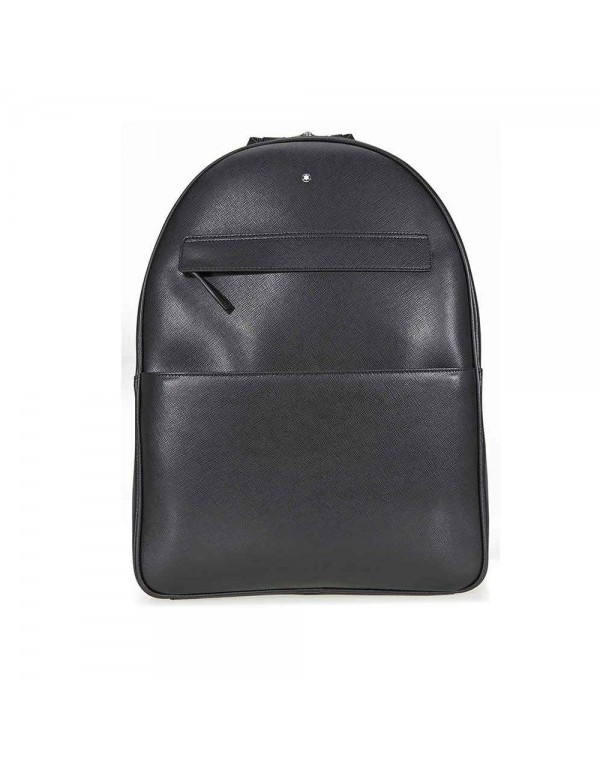 Montblanc Sartorial Backpack Dome Large Black Leather Bag 116754