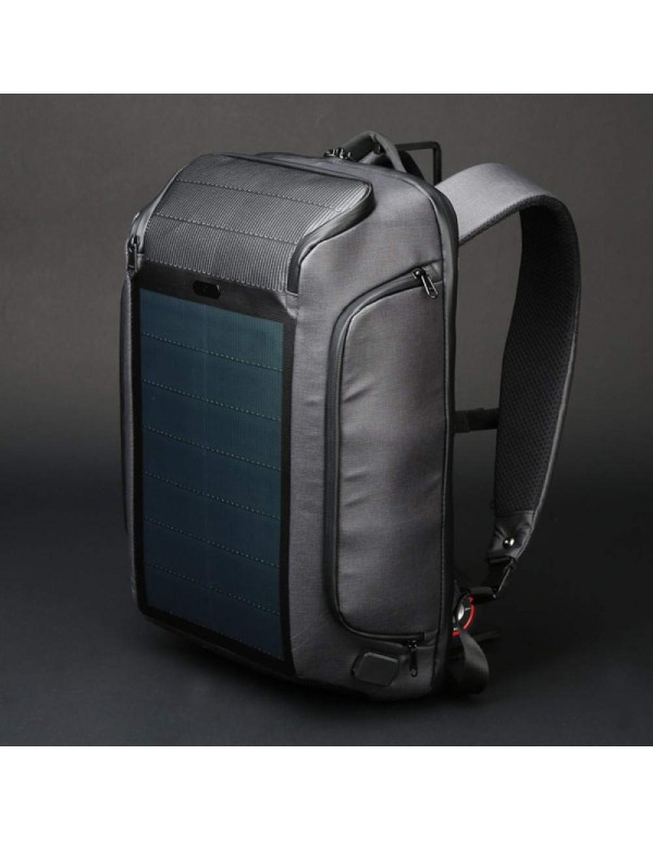 Multifunctional Computer Bag Beam Energy Backpack Flexible Solar Usb Charging Backpack Multifunction - Black_15.6