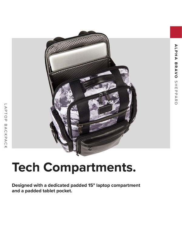 TUMI - Alpha Bravo Sheppard Deluxe Brief Pack Laptop Backpack - 15 Inch Computer Bag for Men and Women - Arctic Restoration