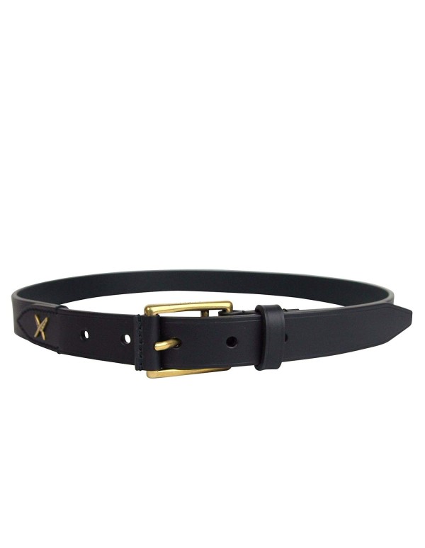 Gucci Men's Feather Navy Blue Leather Belt Gold Buckle Detail 375182 4009
